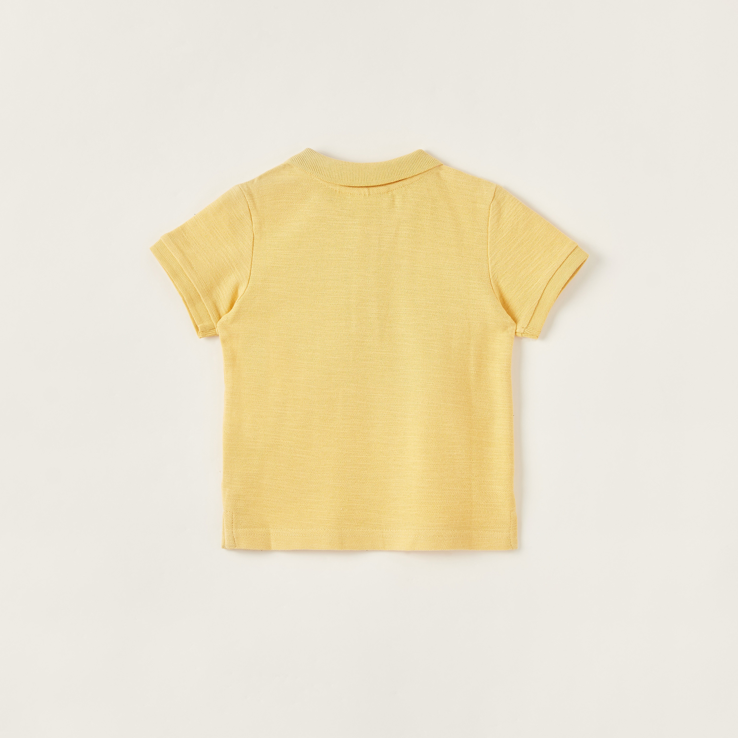 Juniors Solid Polo T-shirt with Short Sleeves-boys-clothing-tshirtsandpolos-image-4