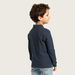 Juniors Solid Polo Neck T-shirt with Long Sleeves-T Shirts-thumbnail-3