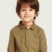 Juniors Solid Polo Neck T-shirt with Long Sleeves-T Shirts-thumbnail-2
