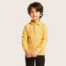 Juniors Solid Polo Neck T-shirt with Long Sleeves-T Shirts-thumbnail-0