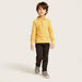 Juniors Solid Polo Neck T-shirt with Long Sleeves-T Shirts-thumbnail-1
