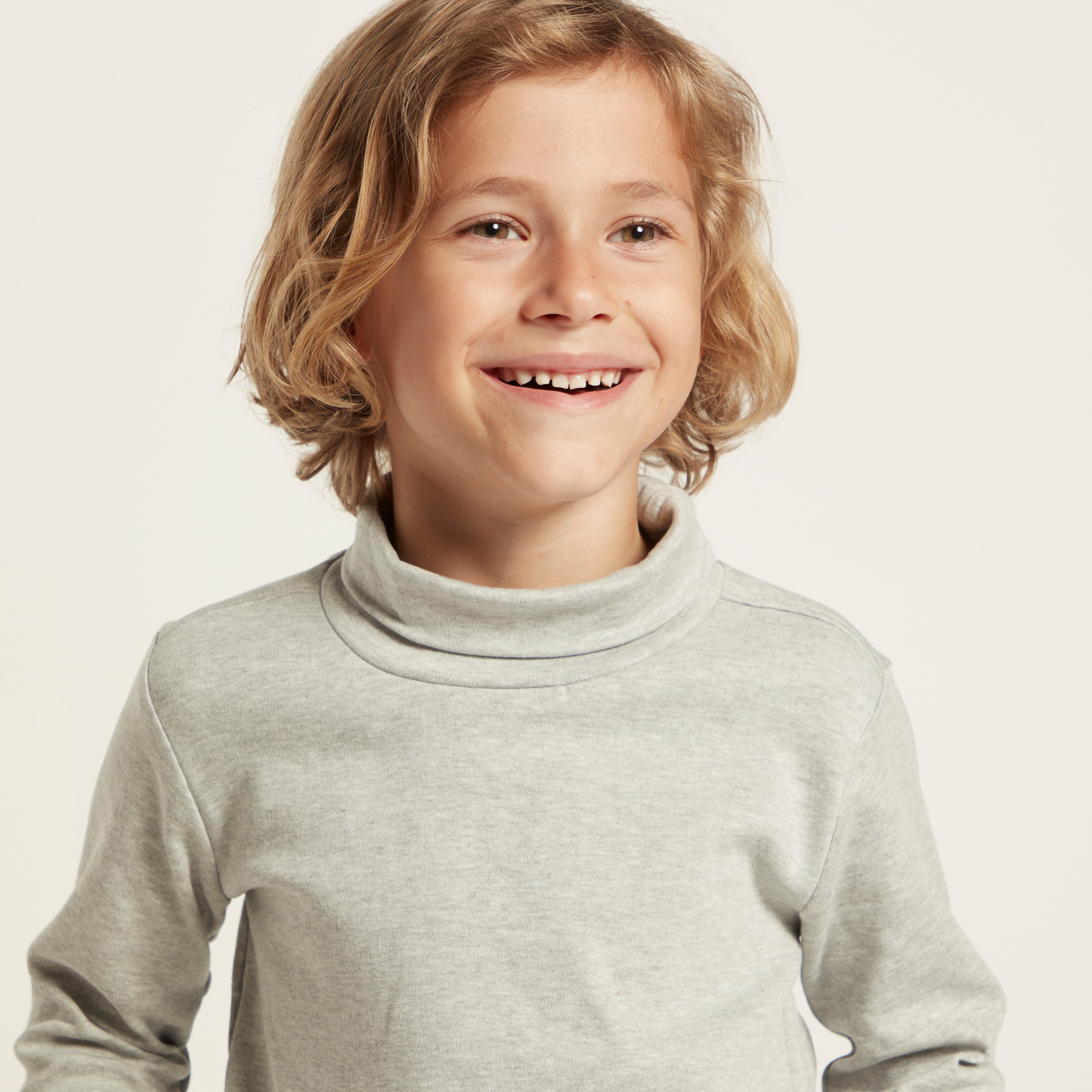 Juniors Solid Turtle Neck T-shirt with Long Sleeves-boys-clothing-tshirtsandpolos-image-3