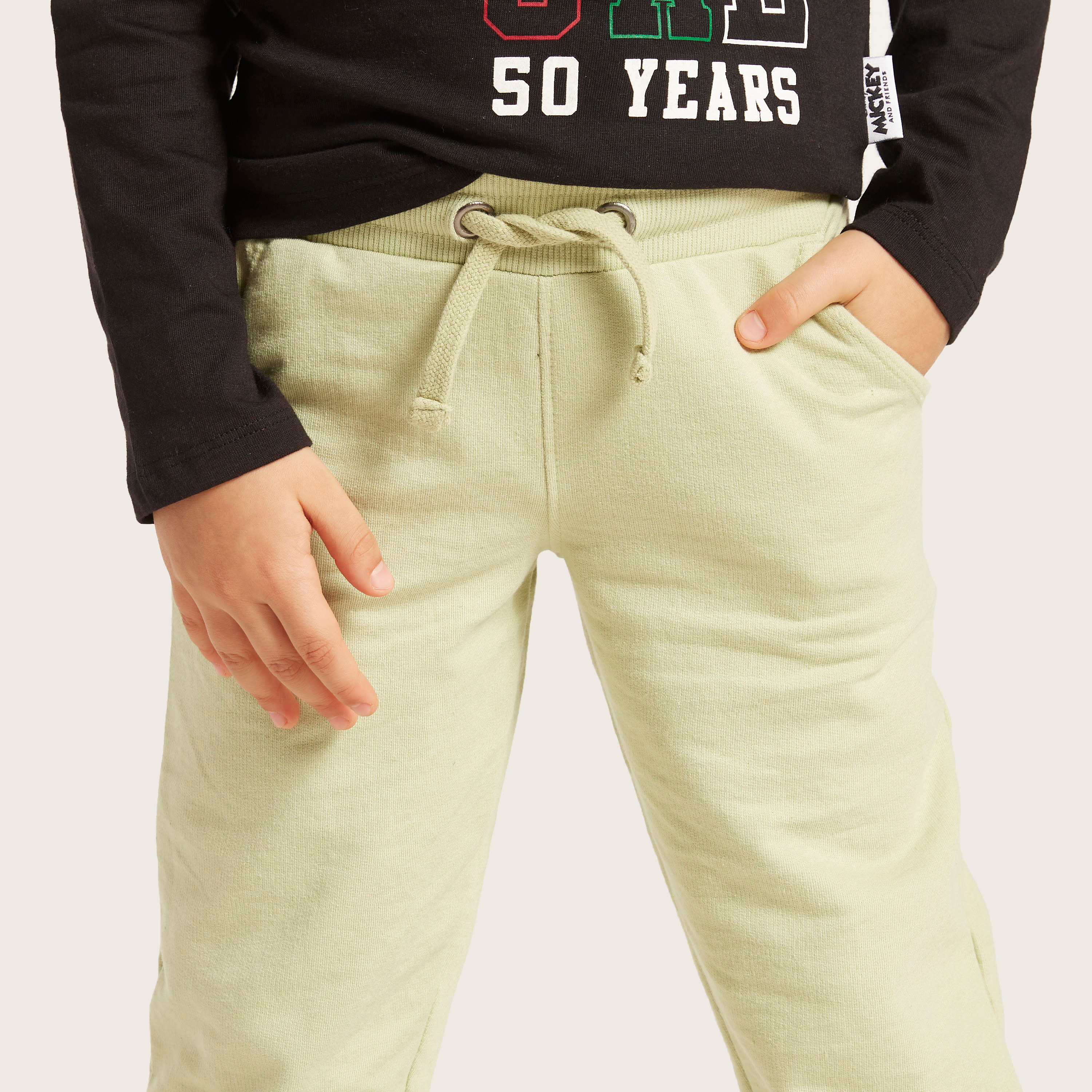 Juniors Solid Jog Pants with Pockets and Drawstring Closure-boys-clothing-bottoms-joggersandtrackpants-image-3