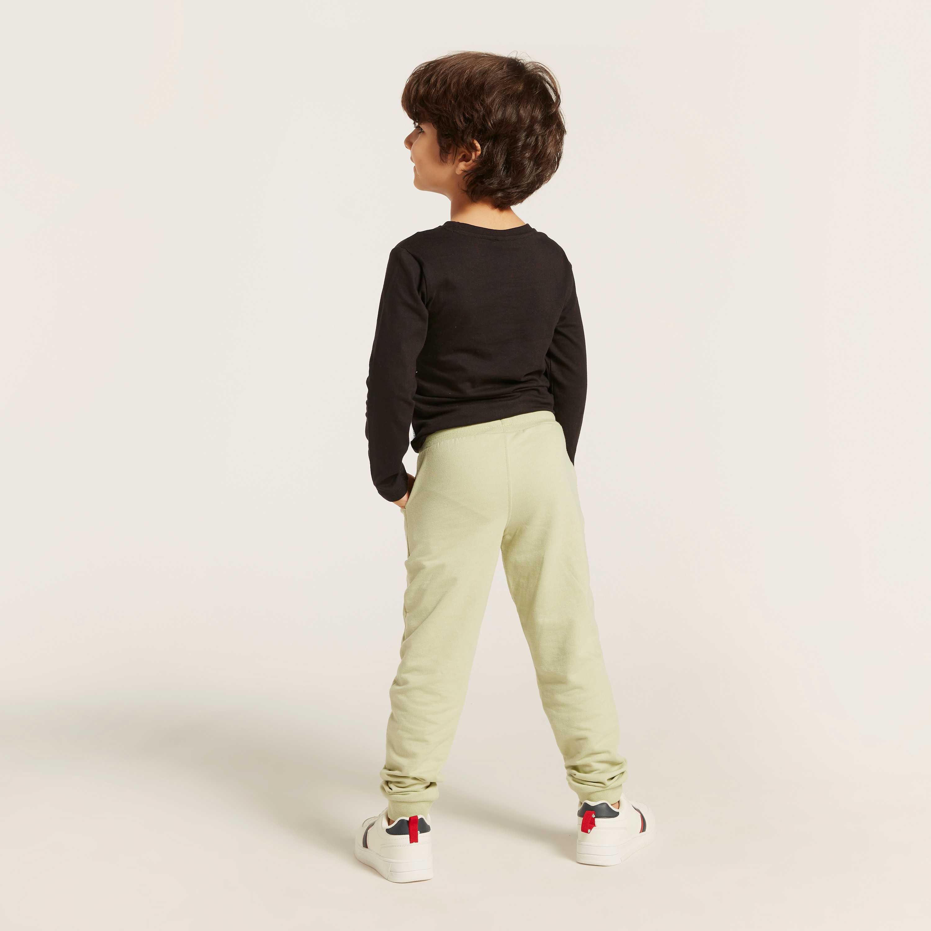 Juniors Solid Jog Pants with Pockets and Drawstring Closure-boys-clothing-bottoms-joggersandtrackpants-image-4