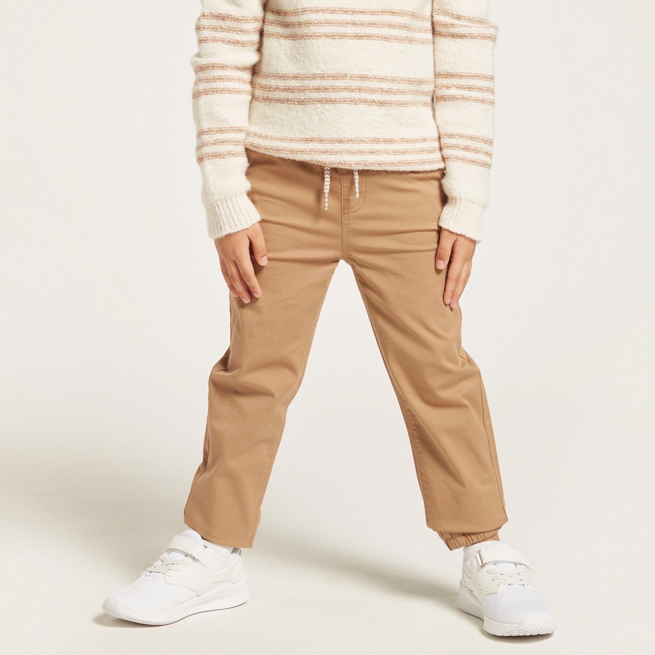 Juniors Solid Pants with Drawstring Closure and Pockets-boys-clothing-bottoms-trousers-image-1