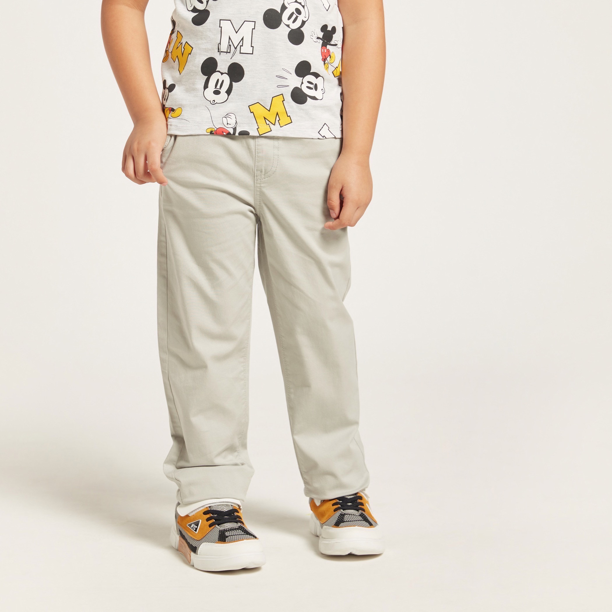 Juniors Solid Pants with Drawstring Closure and Pockets-boys-clothing-bottoms-trousers-image-2