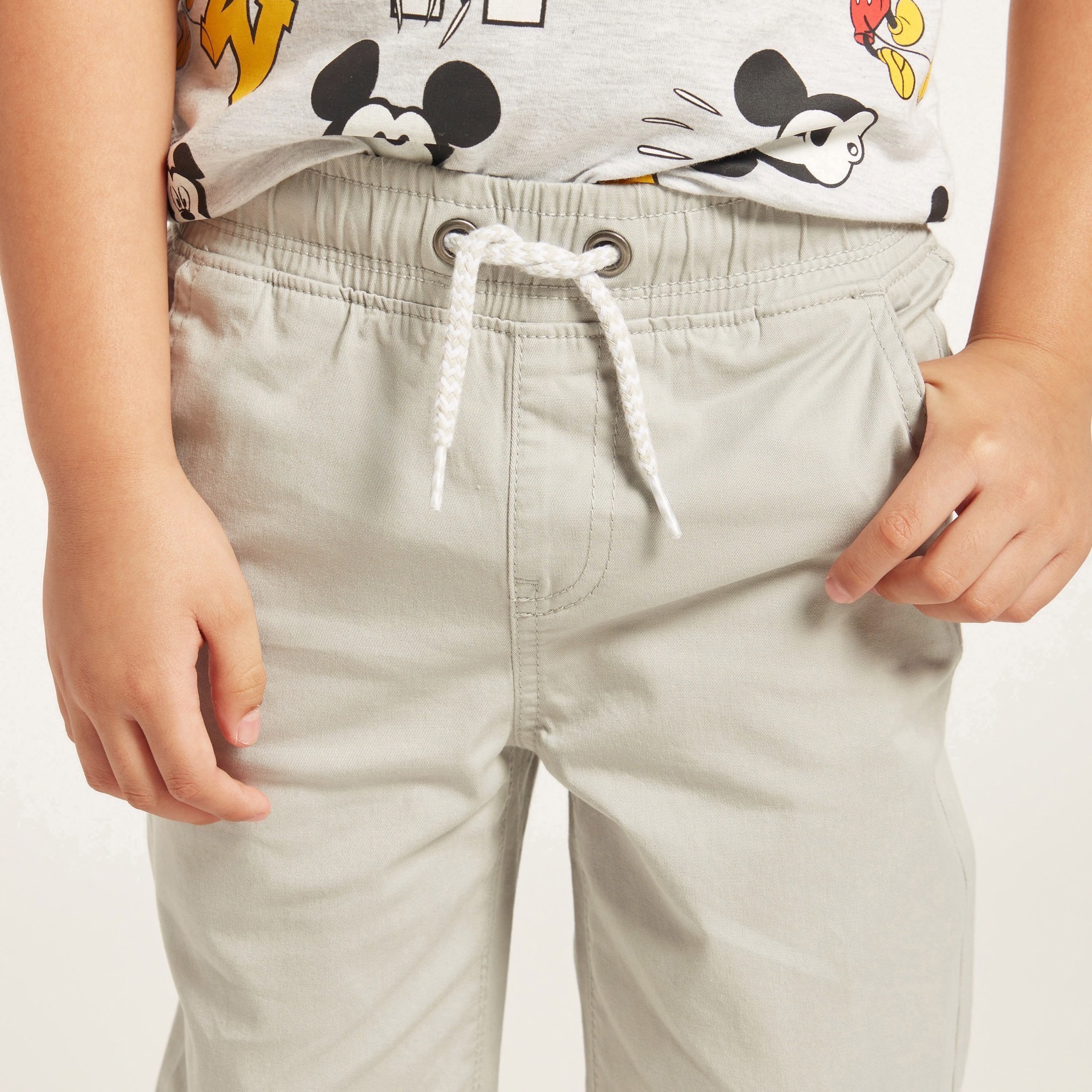 Juniors Solid Pants with Drawstring Closure and Pockets-boys-clothing-bottoms-trousers-image-4