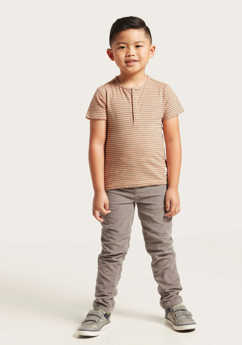 Juniors Textured Pants with Pockets and Drawstring-Pants-image-0