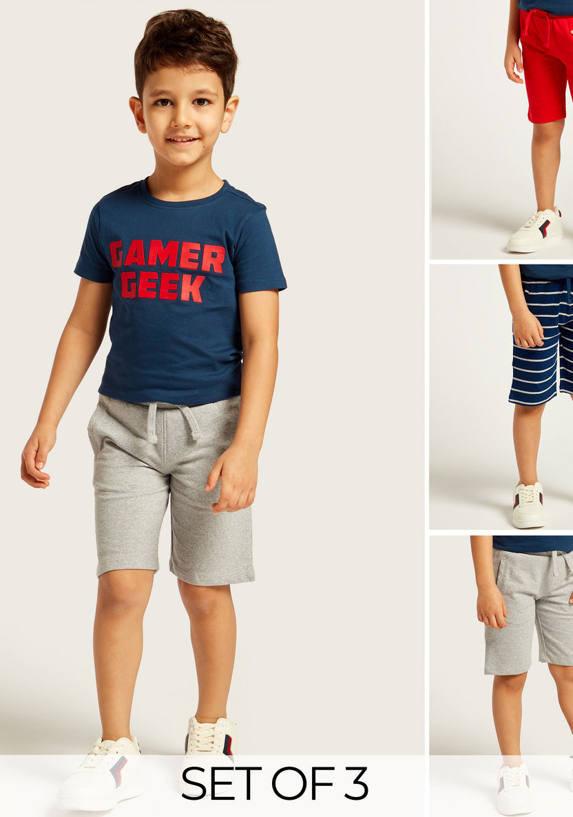 Juniors Assorted Shorts with Pockets and Drawstring Closure - Set of 3-Shorts-image-0