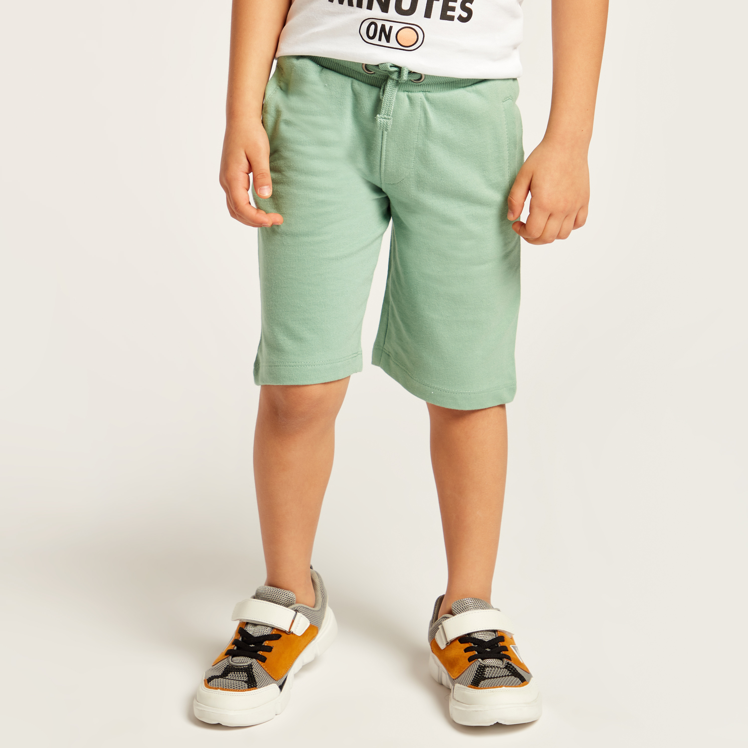 Juniors Solid Shorts with Pockets and Drawstring Closure - Set of 3-baby-boys-clothing-bottoms-shorts-image-3