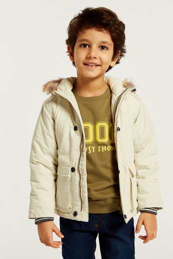 Juniors Zip Through Jacket with Hood and Pockets