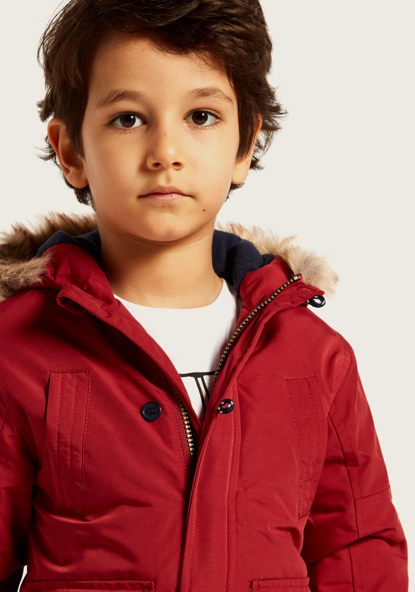 Juniors Zip Through Jacket with Hood and Pockets-Coats and Jackets-image-2