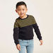 Juniors Striped Cardigan with Long Sleeves-Sweaters and Cardigans-thumbnail-1