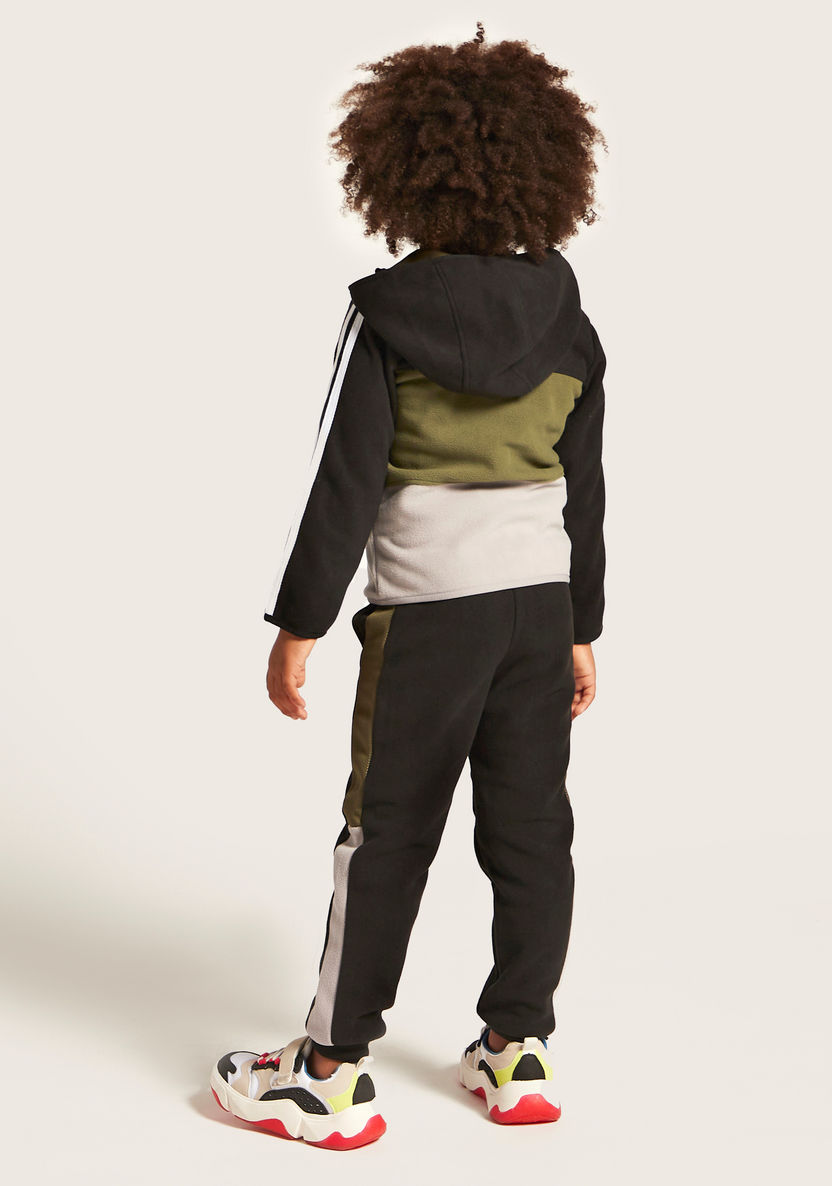 Juniors Printed Jacket with Jog Pants-Clothes Sets-image-4