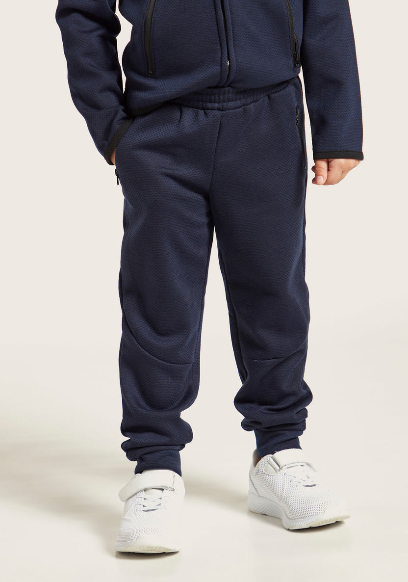Juniors Textured Jacket with Long Long Sleeves and Jog Pants Set-Clothes Sets-image-3