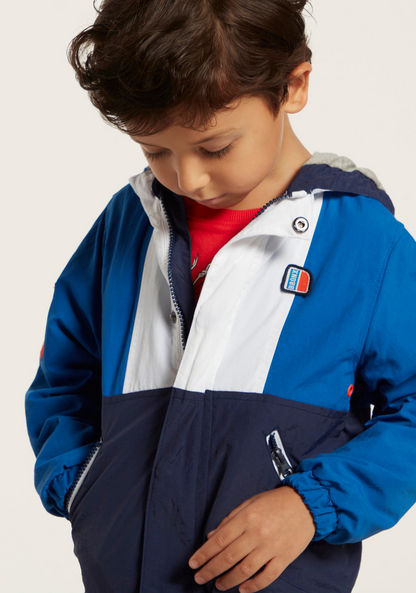 Juniors Panelled Jacket with Hood and Pockets