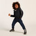 Juniors Hooded Solid Jacket with Long Sleeves and Tape Detail-Coats and Jackets-thumbnail-0