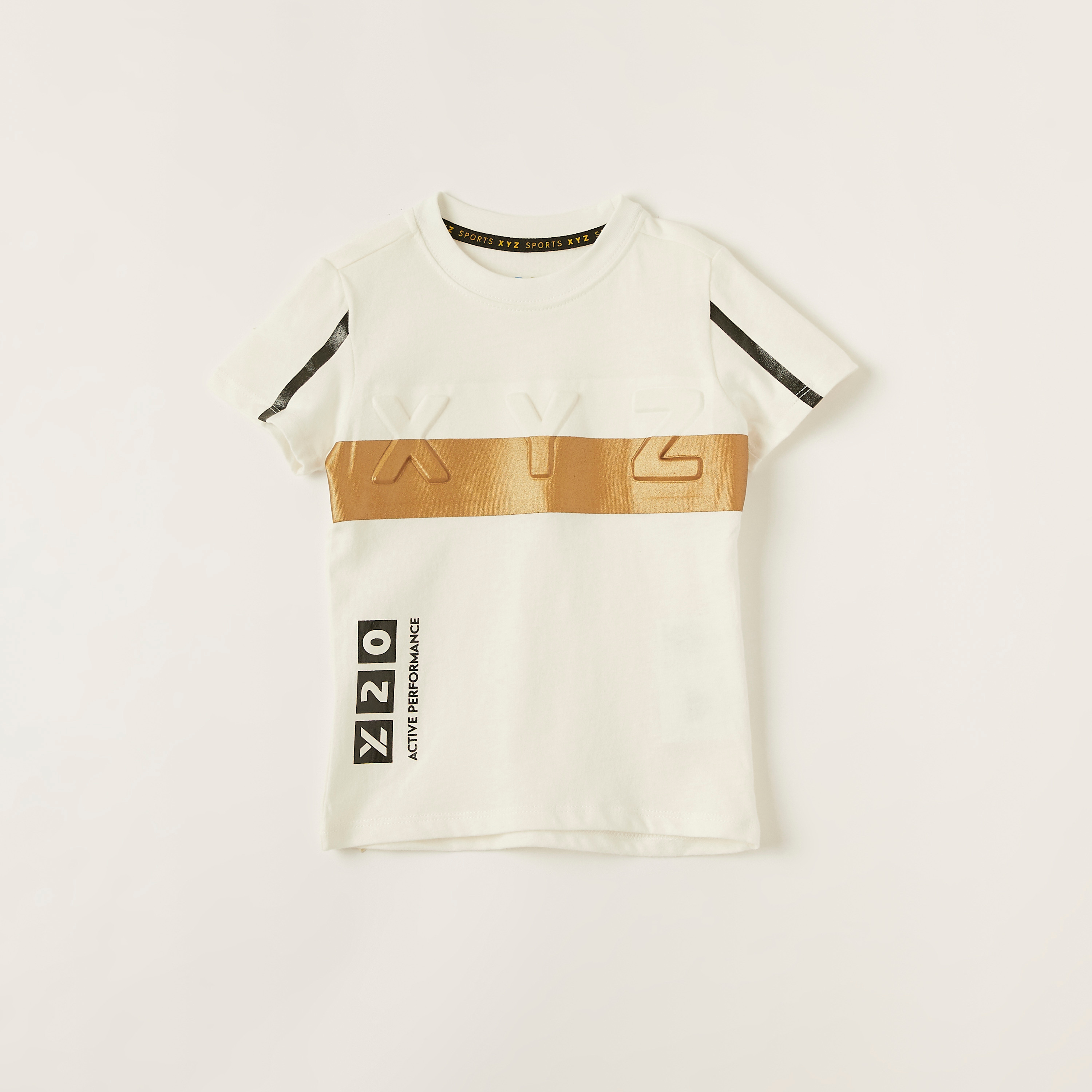 تيشيرت بياقة مستديرة وأكمام قصيرة وطبعات جرافيك من إكس واي زد-boys-clothing-tshirtsandpolos-image-1