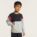 XYZ Panelled Pullover with Long Sleeves and Pockets-Tops-thumbnail-1