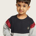 XYZ Panelled Pullover with Long Sleeves and Pockets-Tops-thumbnail-2
