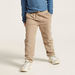 Textured Woven Pants with Pocket Detail and Elasticated Drawstring-Pants-thumbnail-1