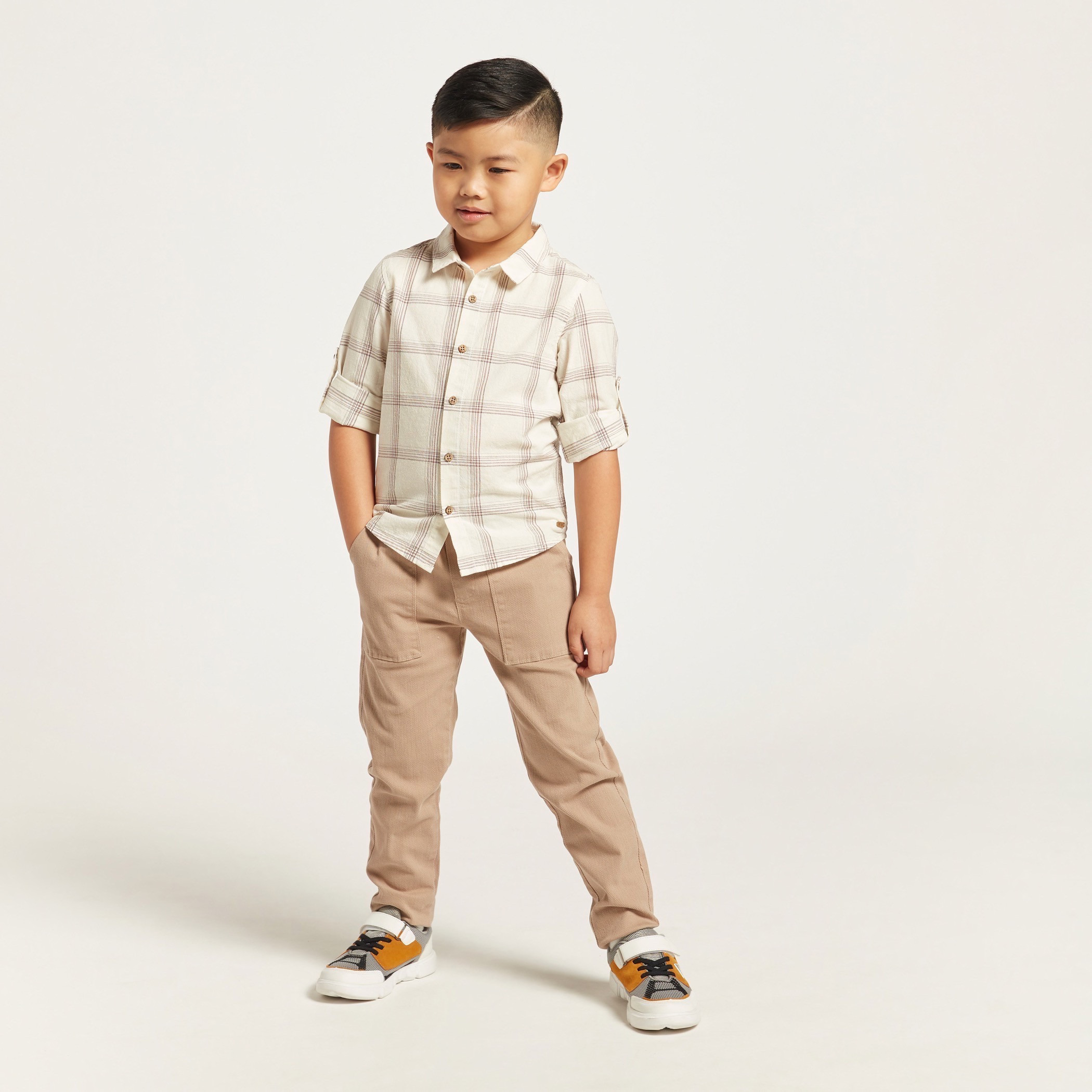 Eligo Solid Woven Pants with Drawstring Closure-boys-clothing-bottoms-trousers-image-2