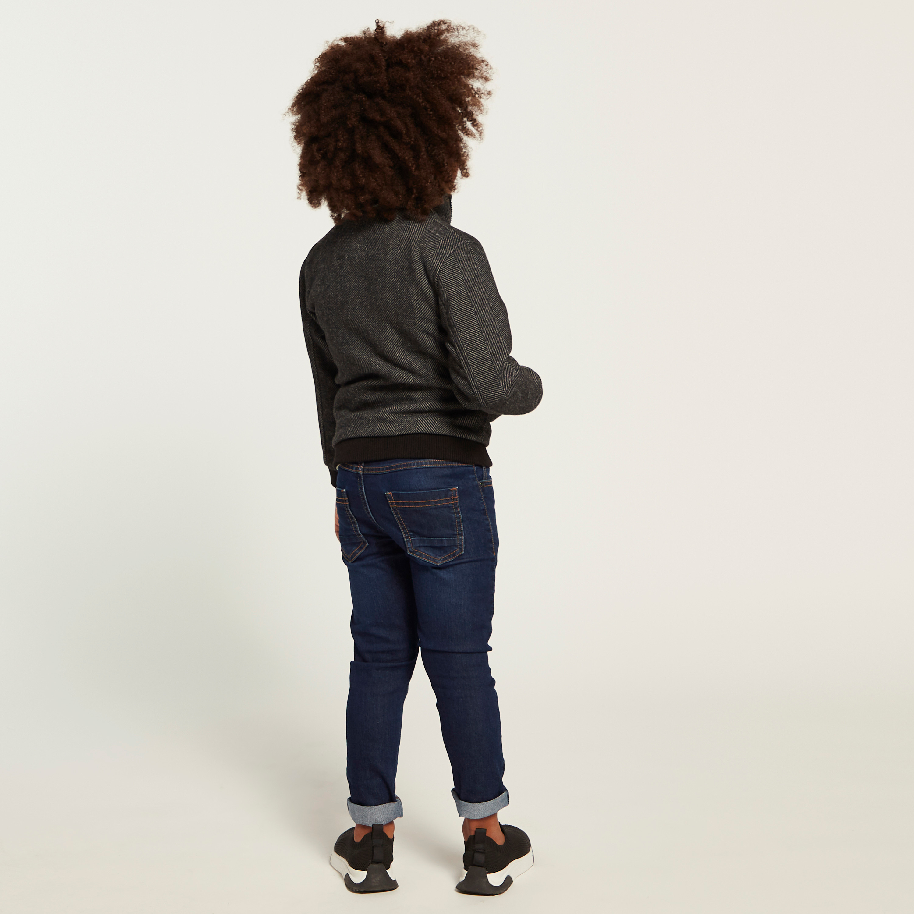 Eligo Textured Jacket with Long Sleeves and Zip Closure-baby-boys-clothing-winterwear-jacketsandblazers-image-4