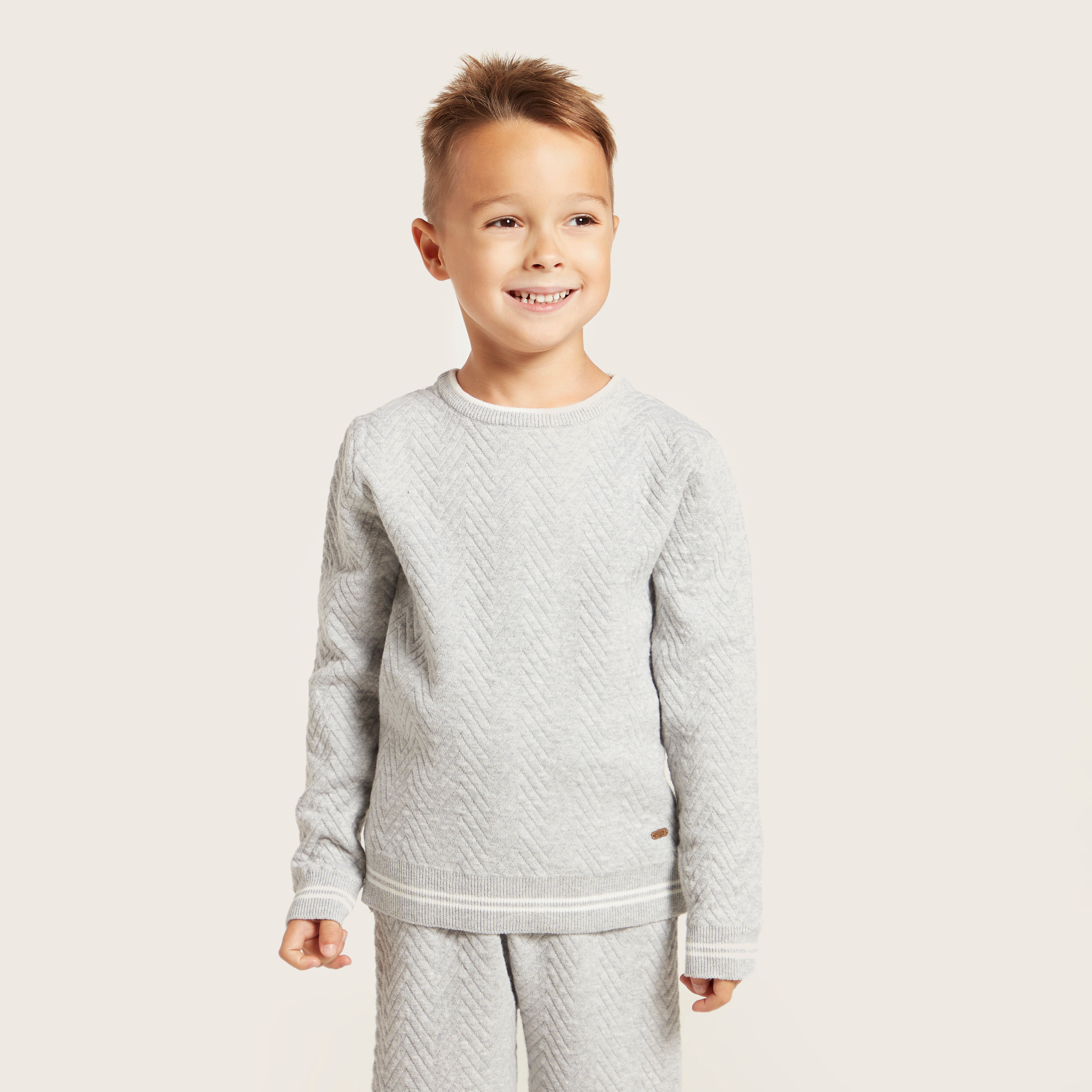 Eligo Textured Pullover and Jog Pants Set-boys-clothing-setsandcoords-image-2