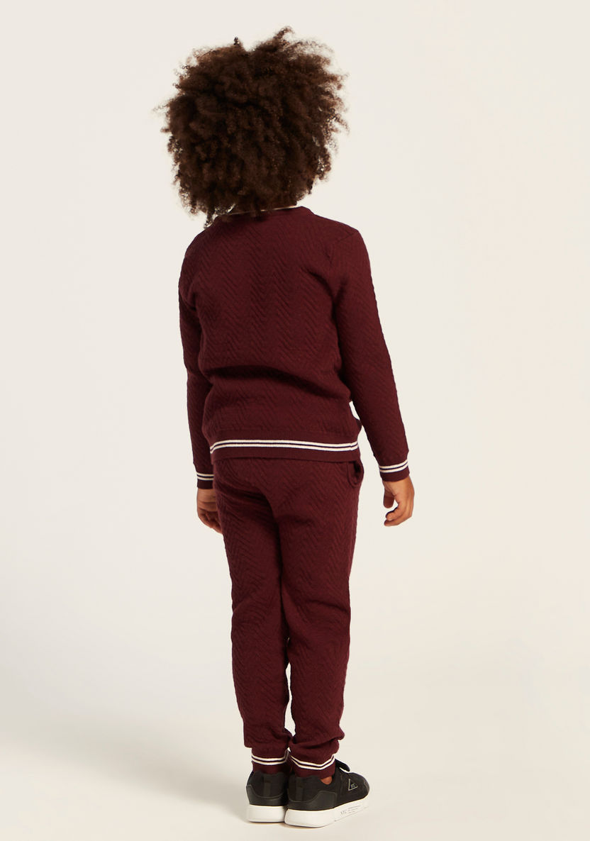 Textured Pullover and Jog Pants Set-Clothes Sets-image-4