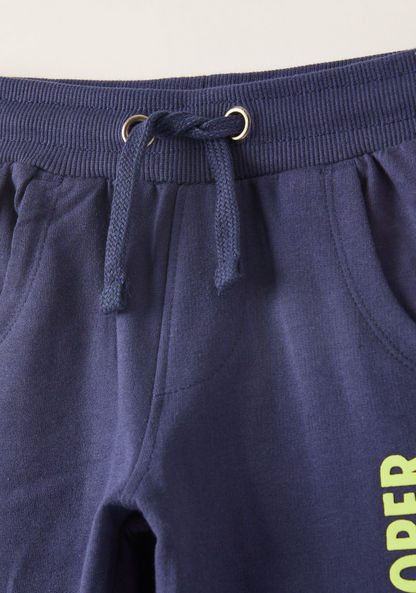 Lee Cooper Textured Jog Pants with Drawstring Closure-Joggers-image-1