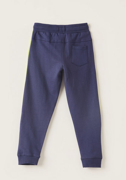 Lee Cooper Textured Jog Pants with Drawstring Closure-Joggers-image-3