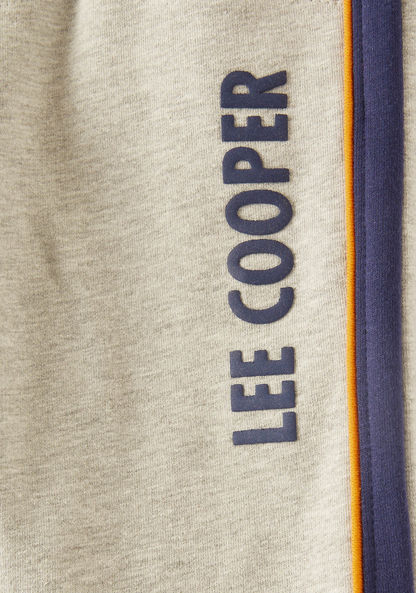 Lee Cooper Textured Jog Pants with Drawstring Closure