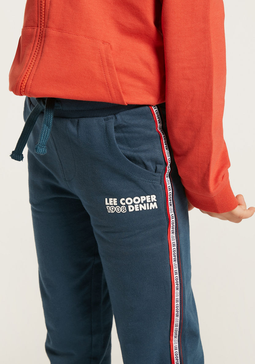 Lee Cooper Printed Knit Pants with Pockets and Drawstring Closure-Pants-image-2