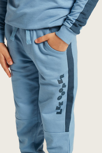 Lee Cooper Printed Knit Pants with Pockets and Drawstring Closure