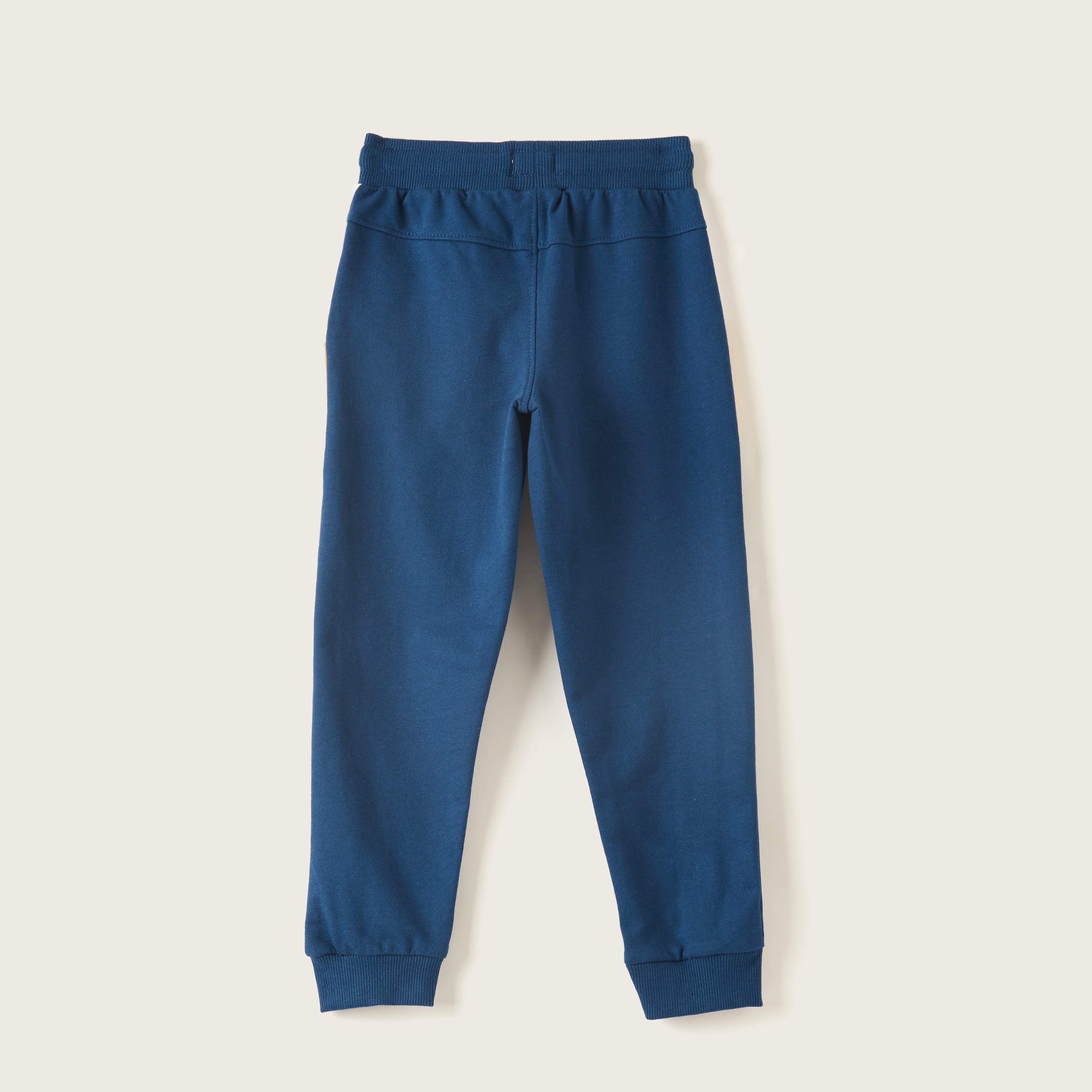 Lee Cooper Graphic Print Jog Pants with Pockets and Drawstring Closure-boys-clothing-bottoms-joggersandtrackpants-image-4