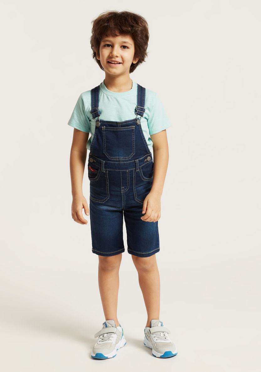 Lee Cooper Denim Dungarees with Pocket Detail-Rompers%2C Dungarees and Jumpsuits-image-0