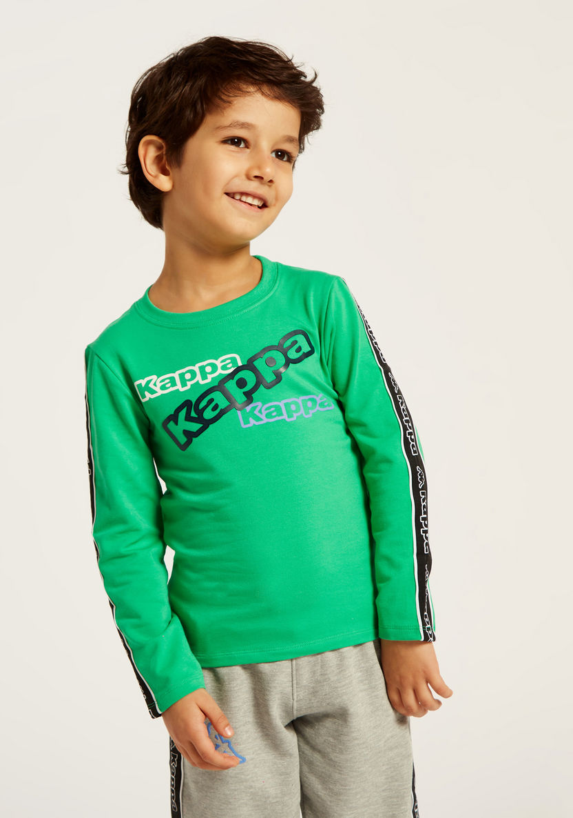 Kappa Graphic Print T-shirt with Long Sleeves-Tops-image-1