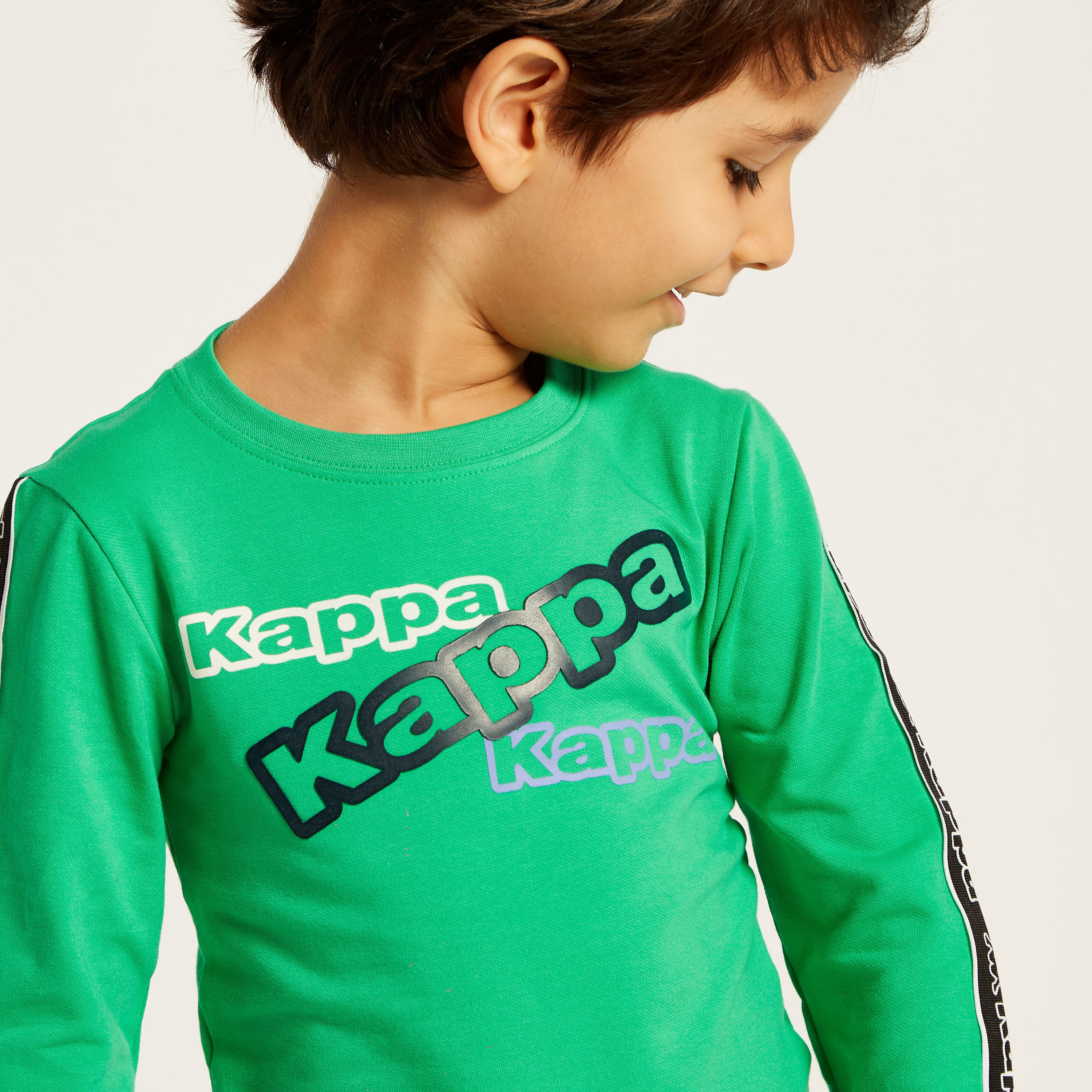 Kappa Graphic Print T-shirt with Long Sleeves-sports-boys-clothing-tops-image-3