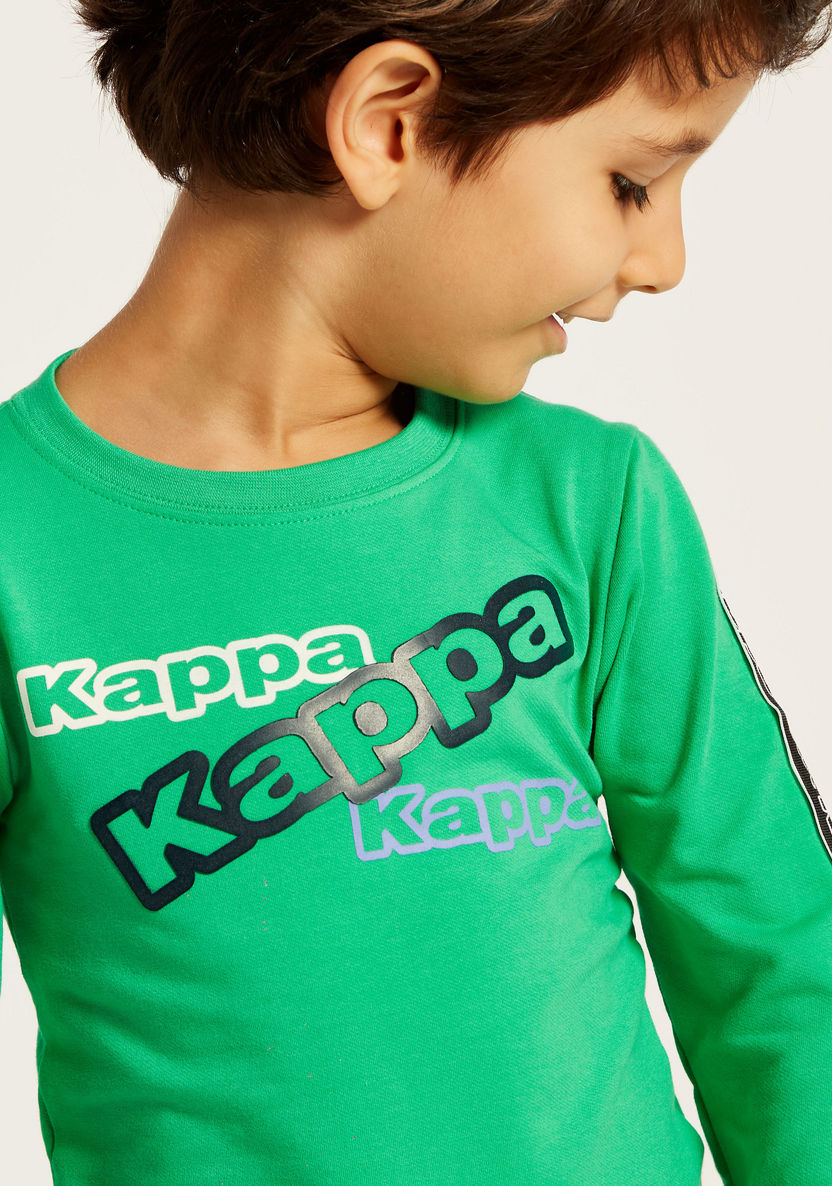 Kappa Graphic Print T-shirt with Long Sleeves-Tops-image-2