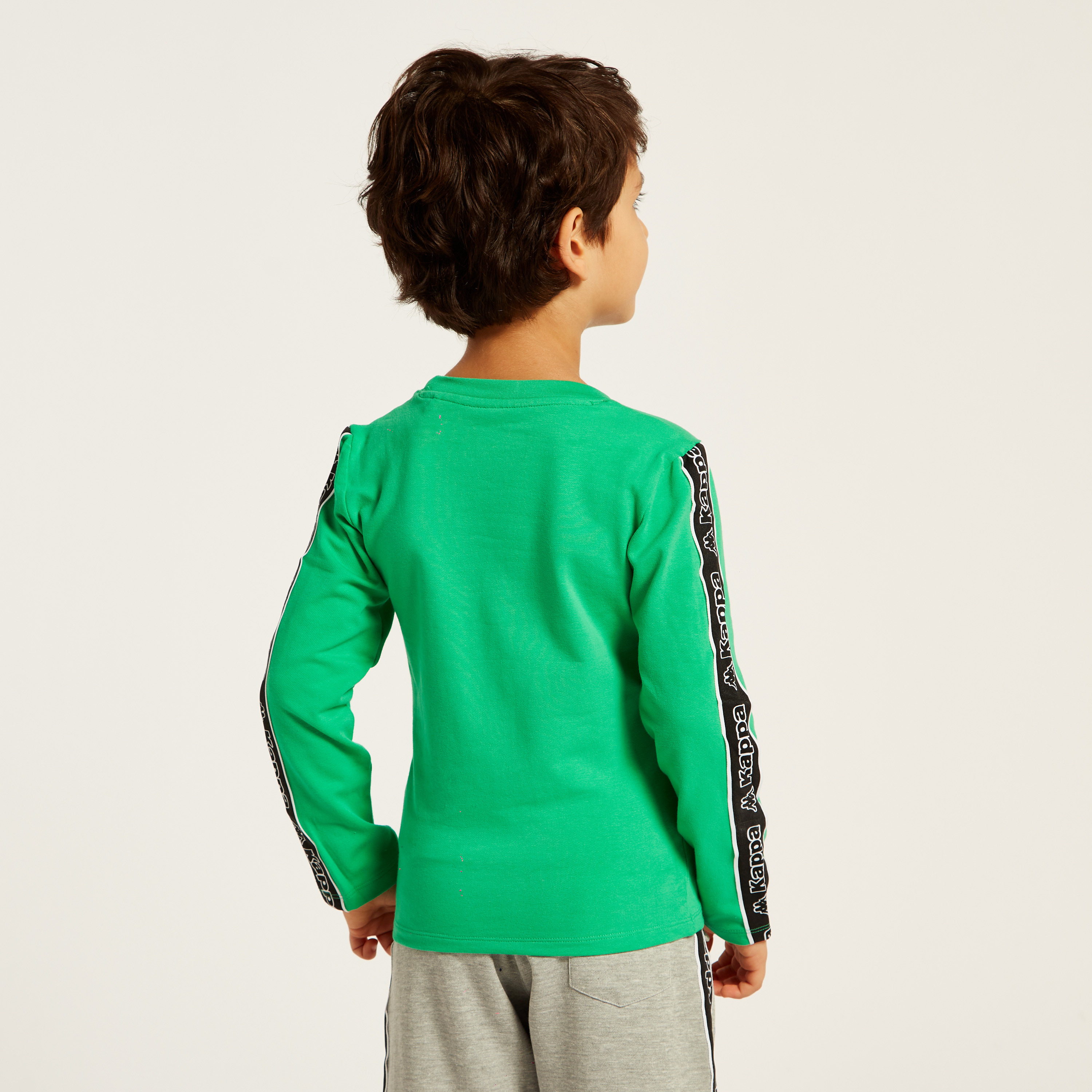 Kappa Graphic Print T-shirt with Long Sleeves-sports-boys-clothing-tops-image-4