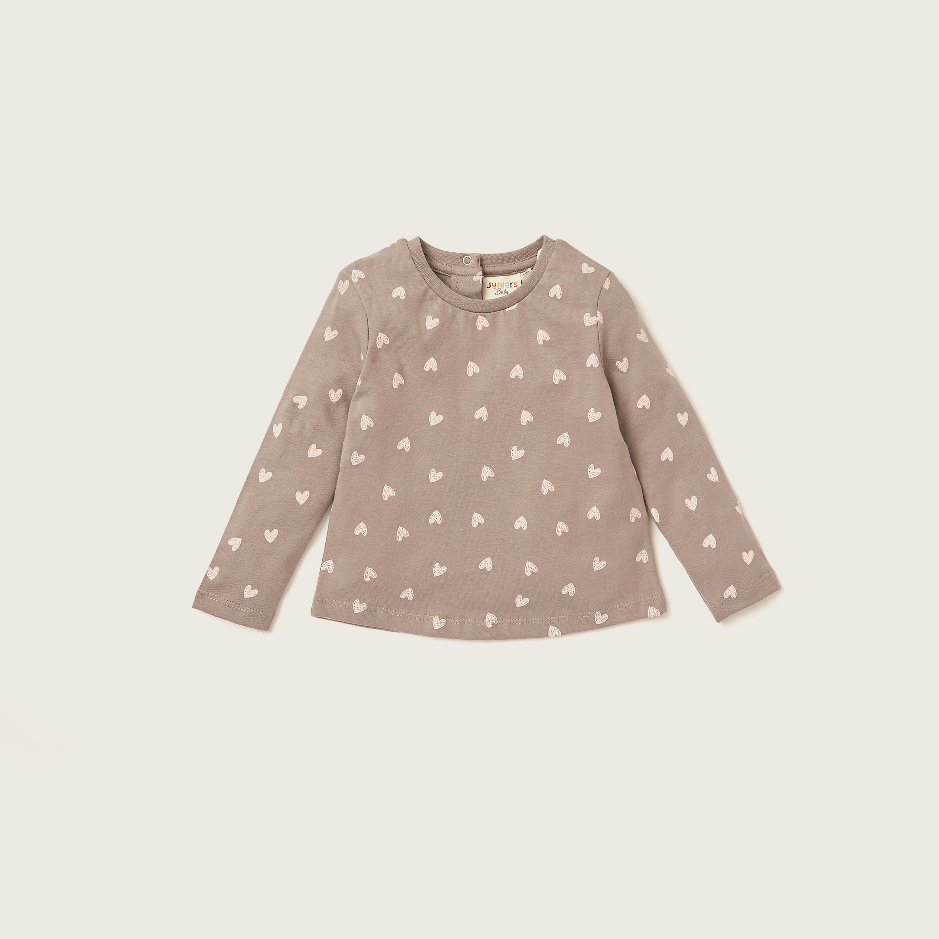 Juniors Printed T-shirt with Long Sleeves - Set of 5-baby-girls-clothing-multipacks-image-3