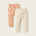 Juniors Printed Pants with Elasticated Waistband - Set of 2-Pants-thumbnail-0