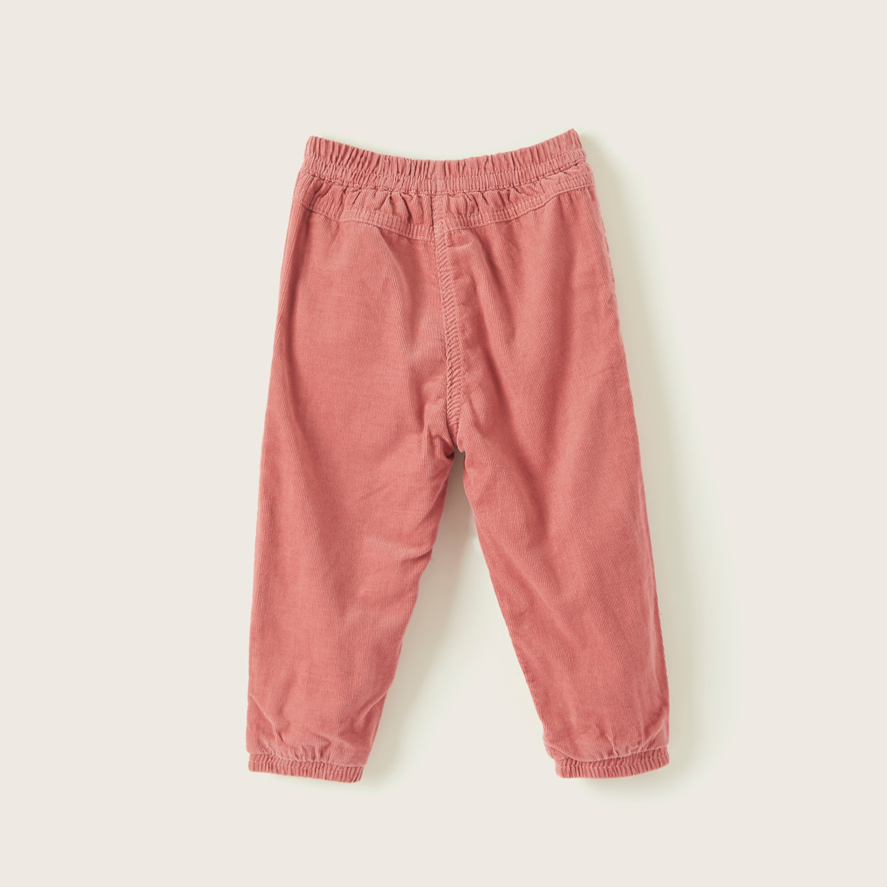 Juniors Solid Cord Pants with Pockets and Elasticated Wiastband-baby-girls-clothing-bottoms-trousers-image-4