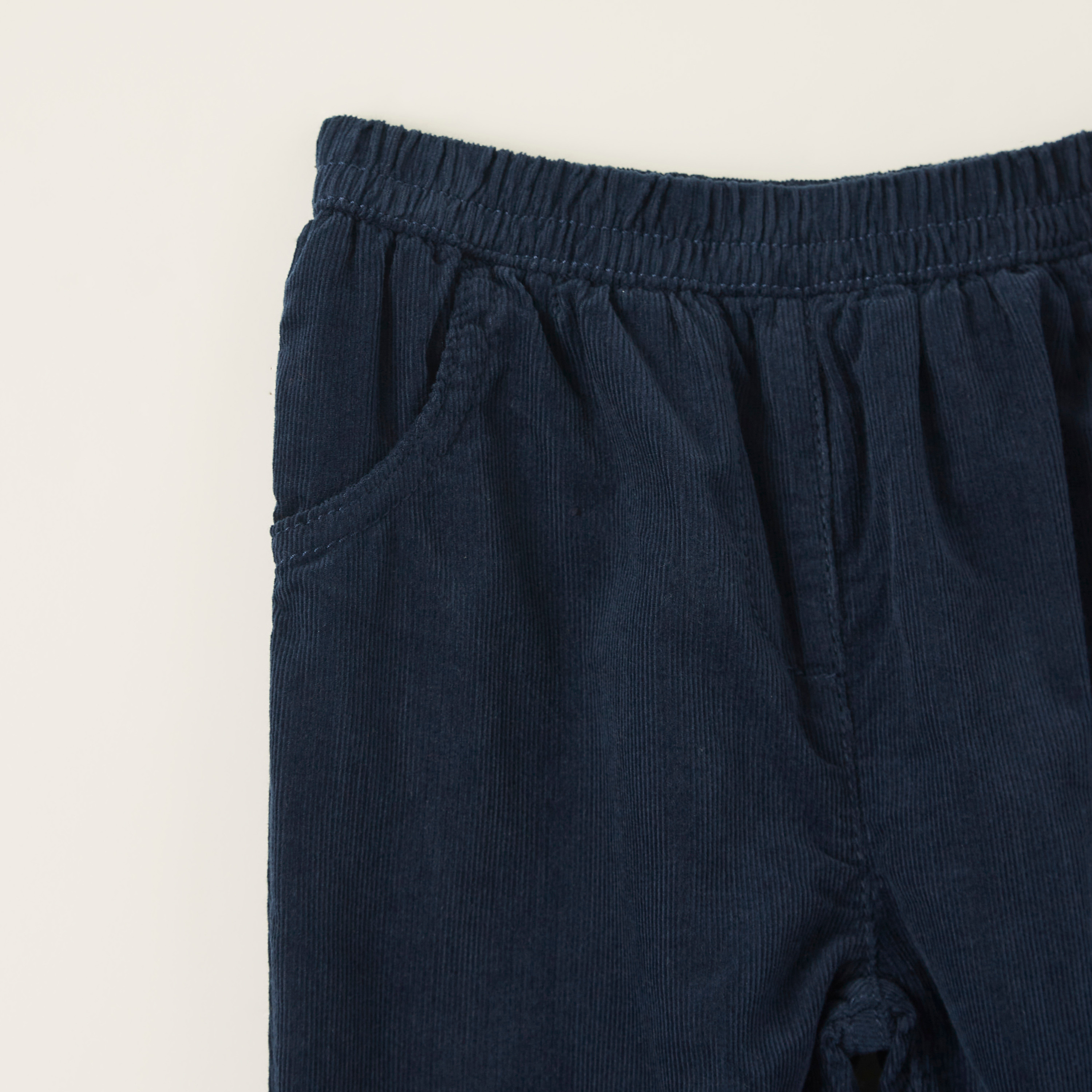 بنطلون سادة بخصر مطّاطي وجيوب من جونيورز-baby-girls-clothing-bottoms-trousers-image-2