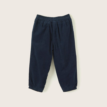 Juniors Solid Cord Pants with Pockets and Elasticated Waistband