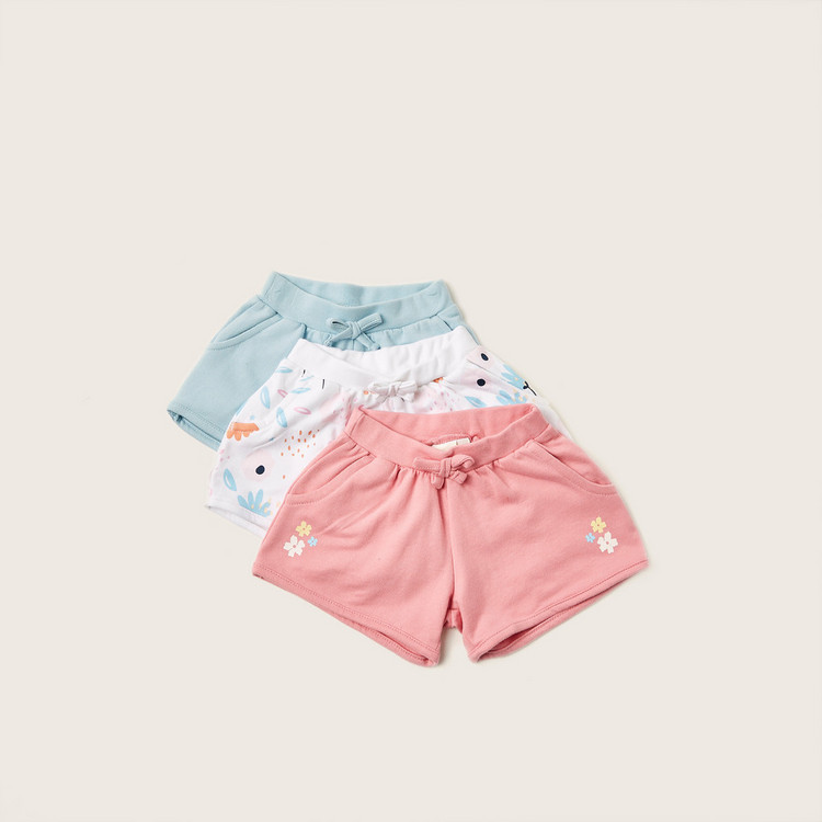 Juniors Assorted Shorts with Drawstring Closure and Pockets - Set of 3