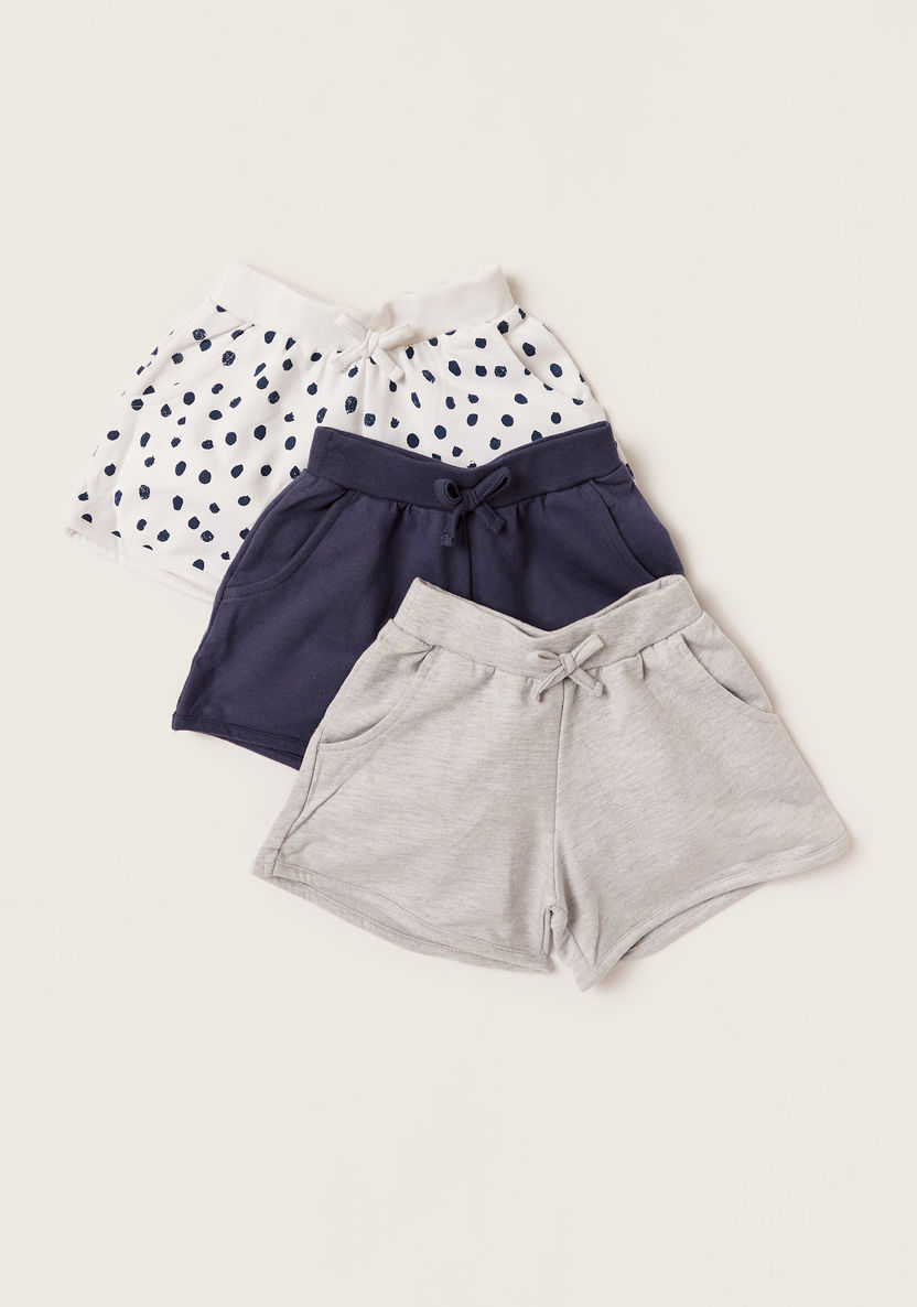 Juniors Assorted Knit Shorts with Pockets and Drawstring Closure - Set of 3-Shorts-image-0