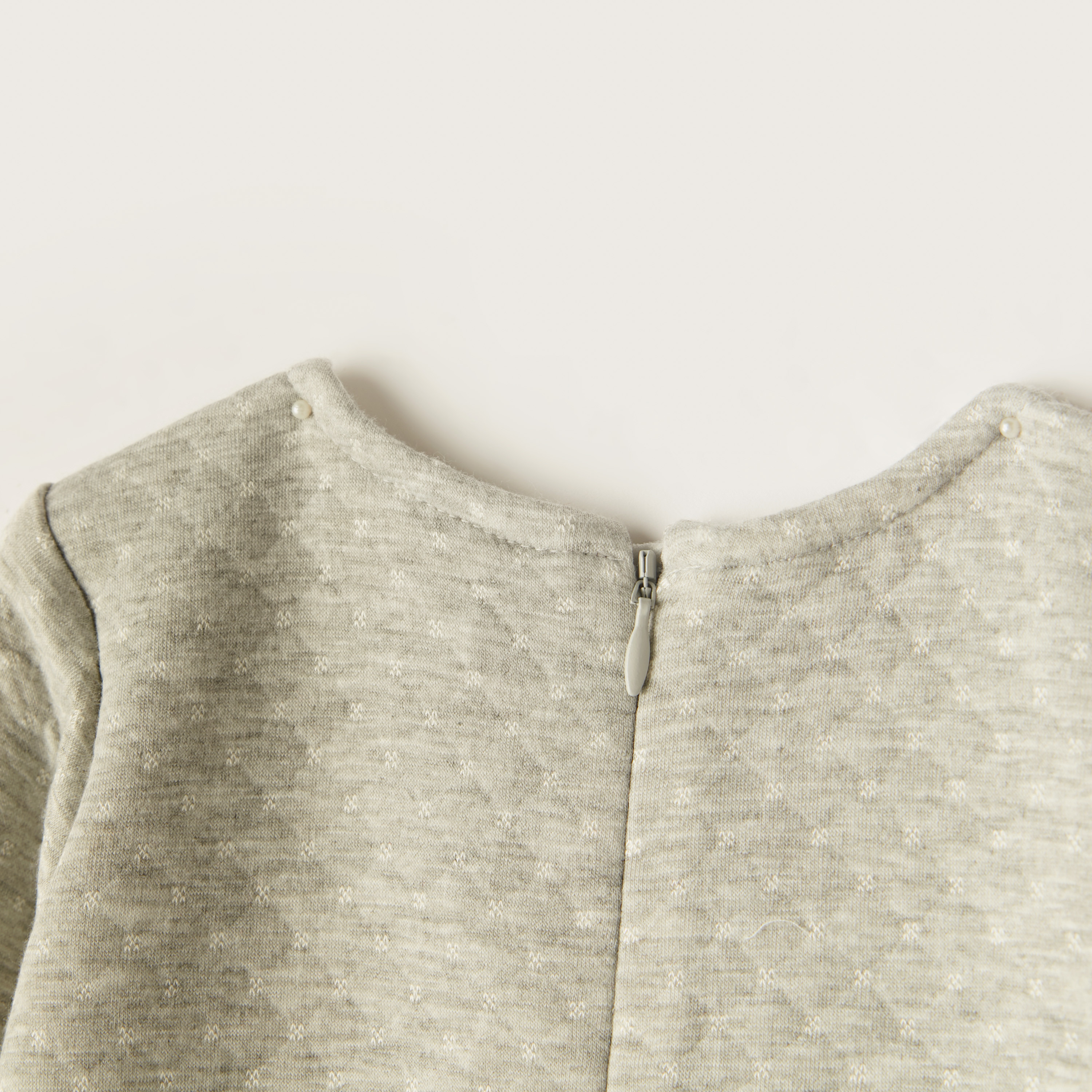 Juniors Textured A-Line Knit Dress with Long Sleeves and Bow Applique-baby-girls-clothing-dressesandjumpsuits-image-4