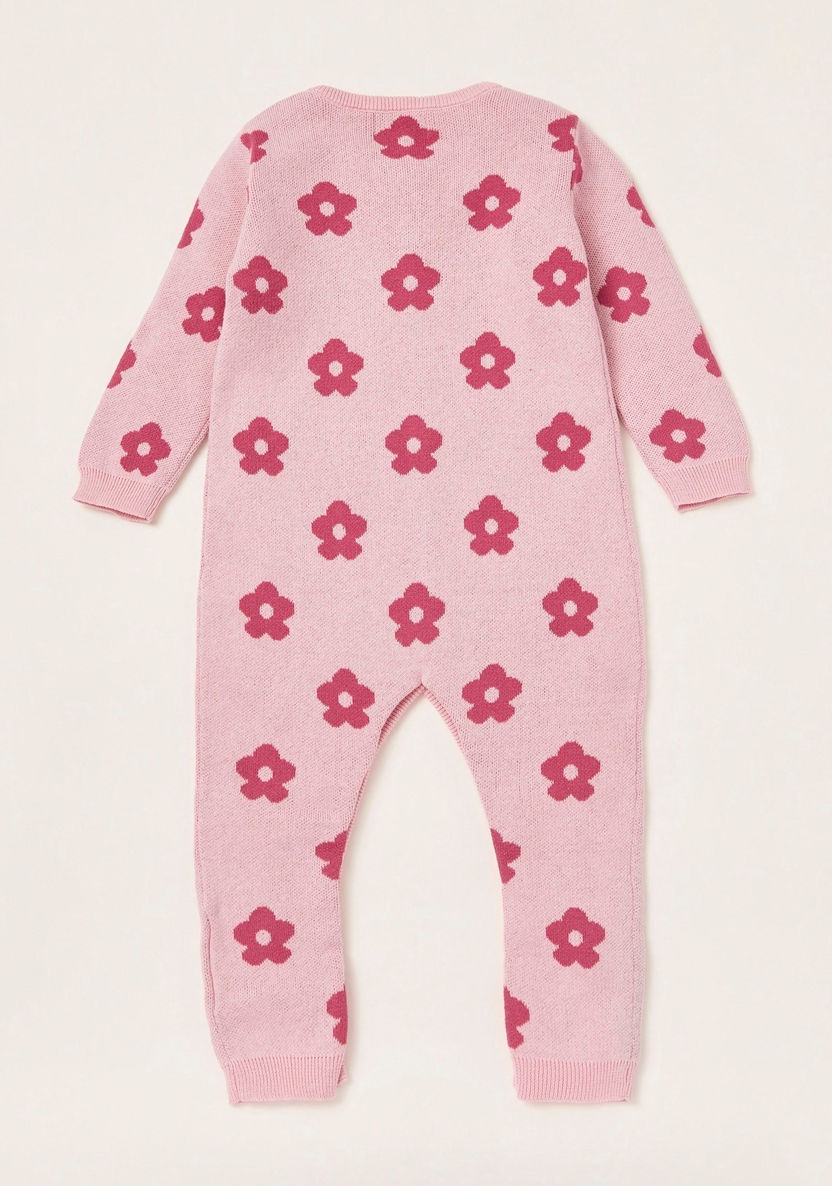 Juniors Floral Graphic Print Romper with Long Sleeves-Rompers%2C Dungarees and Jumpsuits-image-2