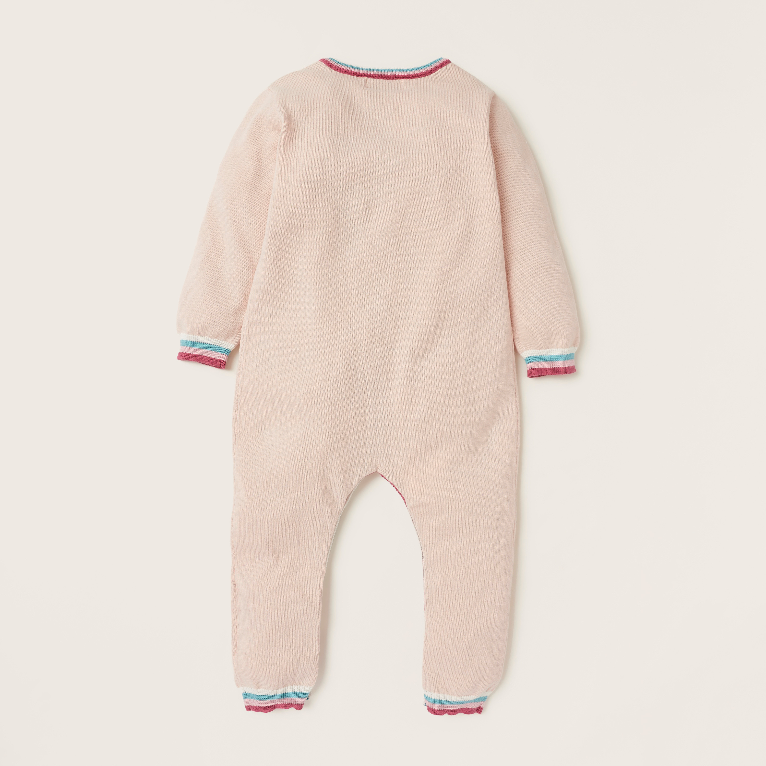 أفرول بأكمام طويلة وزر إغلاق وزخارف يونيكورن من جونيورز-baby-girls-clothing-rompers-image-4